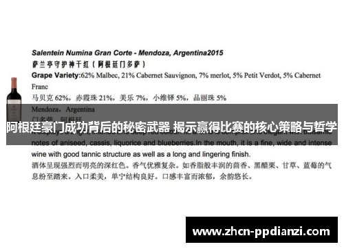 阿根廷豪门成功背后的秘密武器 揭示赢得比赛的核心策略与哲学